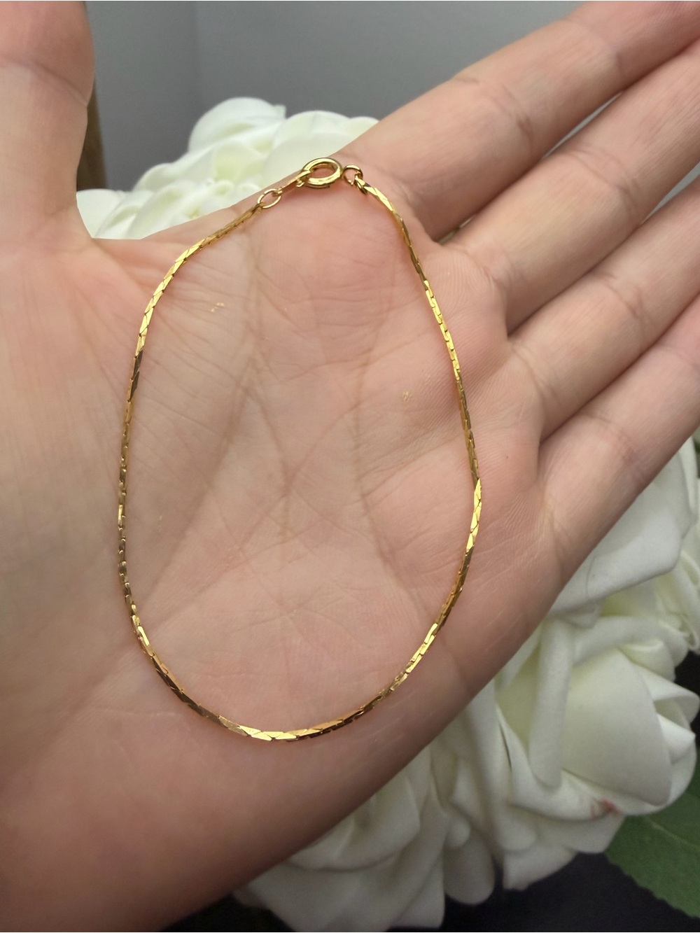 Gold Twist Chain Bracelet - Women's Elegant Minimal Jewelry